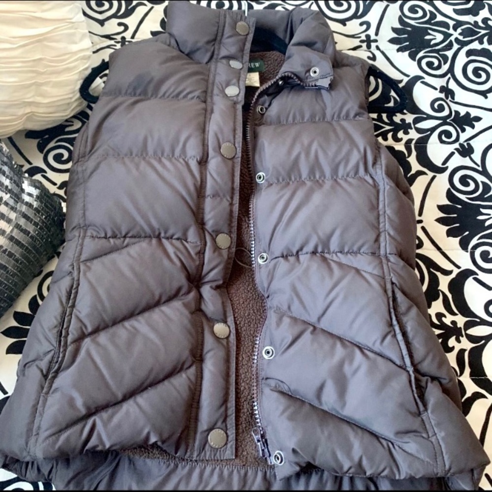 J Crew Brown Puffer Vest - image 2